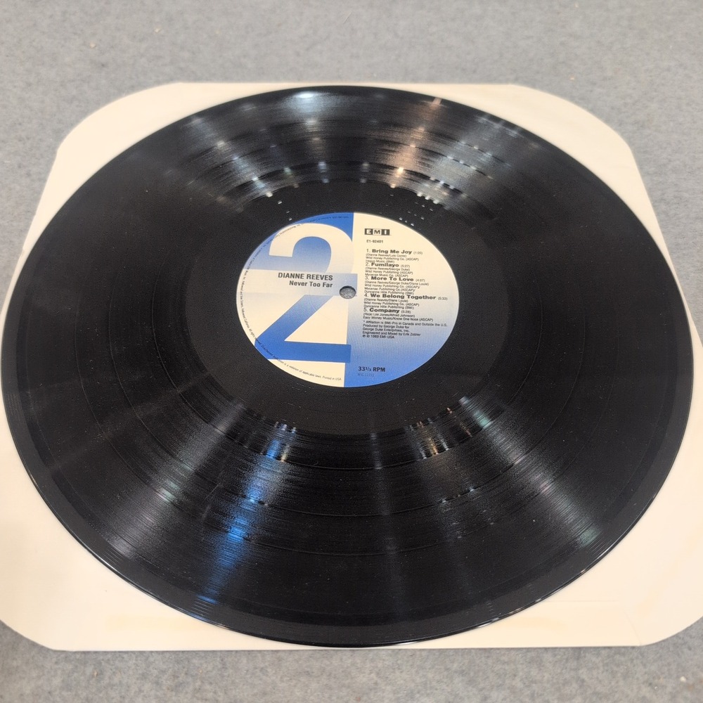 Dianne Reeves Never Too Far Vinyl LP 1989 EMI-USA E1-92401 Jazz R&B George Duke - Picture 7 of 8